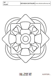 Mandala boyama sayfaları